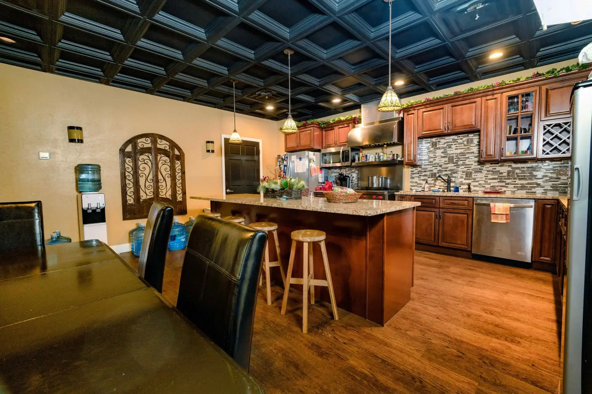 The kitchen at Cedar One headquarters